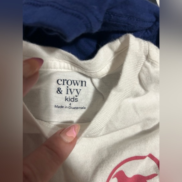 2 kids Crown& Ivy long sleeve pup design long sleeve shirts- size 4 - Picture 3 of 7